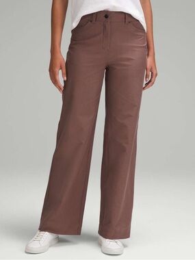 Lululemon City Sleek 5 Pocket High-Rise Wide-Leg Pant Full Length Dark Oxide 32